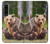 S3558 Famille d'ours Etui Coque Housse pour Sony Xperia 1 IV
