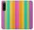 S3678 Vertical arc-en-ciel coloré Etui Coque Housse pour Sony Xperia 1 IV