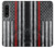 S3687 Drapeau américain de pompier mince ligne rouge Etui Coque Housse pour Sony Xperia 1 IV