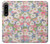 S3688 Motif d'art floral floral Etui Coque Housse pour Sony Xperia 1 IV