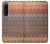 S3752 Motif de tissu en zigzag imprimé graphique Etui Coque Housse pour Sony Xperia 1 IV