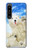 S3794 Ours polaire arctique amoureux de la peinture de phoque Etui Coque Housse pour Sony Xperia 1 IV