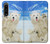 S3794 Ours polaire arctique amoureux de la peinture de phoque Etui Coque Housse pour Sony Xperia 1 IV
