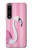 S3805 Flamant Rose Pastel Etui Coque Housse pour Sony Xperia 1 IV