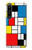 S3814 Composition de dessin au trait Piet Mondrian Etui Coque Housse pour Sony Xperia 1 IV