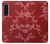 S3817 Motif de fleurs de cerisier floral rouge Etui Coque Housse pour Sony Xperia 1 IV