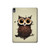 S0360 café Chouette Etui Coque Housse pour iPad Air (2020, 2022), Air 11 (2024,2025,2026), Pro 11 (2022)