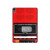 S3204 Rouge Cassette Recorder graphique Etui Coque Housse pour iPad Air (2022,2020, 4th, 5th), iPad Pro 11 (2022, 6th)