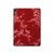 S3817 Motif de fleurs de cerisier floral rouge Etui Coque Housse pour iPad Air (2022,2020, 4th, 5th), iPad Pro 11 (2022, 6th)