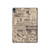 S3819 Papier Vintage rétro Etui Coque Housse pour iPad Air (2022, 2020), Air 11 (2024,2025), Pro 11 (2022)