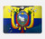 S3020 Equateur Drapeau Etui Coque Housse pour MacBook Air 13″ (2022,2025) - A2681, A3113, A3240