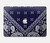 S3357 Marine Bleu Bandana Motif Etui Coque Housse pour MacBook Air 13″ (2022,2024) - A2681, A3113