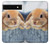 S0242 Lapin mignon Etui Coque Housse pour Google Pixel 6a