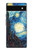 S0582 Van Gogh Starry Nights Etui Coque Housse pour Google Pixel 6a