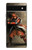 S0796 Japon Rouge Samurai Etui Coque Housse pour Google Pixel 6a