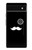 S1946 Sir Mustache Minimalisme Etui Coque Housse pour Google Pixel 6a