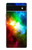 S2312 Arc en ciel coloré espace Galaxie Etui Coque Housse pour Google Pixel 6a