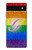 S2899 Arc en ciel LGBT Gay Pride Drapeau Etui Coque Housse pour Google Pixel 6a