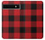 S2931 Rouge Buffle motif de vérification Etui Coque Housse pour Google Pixel 6a