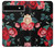 S3112 Motif floral Rose Noir Etui Coque Housse pour Google Pixel 6a