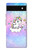 S3256 Mignon Licorne Etui Coque Housse pour Google Pixel 6a