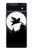 S3289 Cochon Volant Pleine Lune Nuit Etui Coque Housse pour Google Pixel 6a