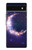 S3324 Croissant de lune Galaxie Etui Coque Housse pour Google Pixel 6a