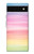 S3507 Coloré Arc-en-ciel pastel Etui Coque Housse pour Google Pixel 6a