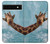 S3680 Girafe de sourire mignon Etui Coque Housse pour Google Pixel 6a
