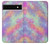 S3706 Arc-en-ciel pastel Galaxy Pink Sky Etui Coque Housse pour Google Pixel 6a