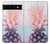 S3711 Ananas rose Etui Coque Housse pour Google Pixel 6a