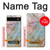 S3717 Imprimé graphique en marbre bleu pastel or rose Etui Coque Housse pour Google Pixel 6a