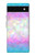 S3747 Polygone de drapeau trans Etui Coque Housse pour Google Pixel 6a