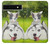 S3795 Peinture Husky Sibérien Ludique Chaton Grincheux Etui Coque Housse pour Google Pixel 6a