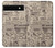 S3819 Papier Vintage rétro Etui Coque Housse pour Google Pixel 6a