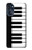 S3078 Noir et blanc Clavier de piano Etui Coque Housse pour Motorola Moto G (2022)
