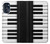 S3078 Noir et blanc Clavier de piano Etui Coque Housse pour Motorola Moto G (2022)