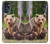 S3558 Famille d'ours Etui Coque Housse pour Motorola Moto G (2022)
