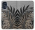 S3692 Feuilles de palmier gris noir Etui Coque Housse pour Motorola Moto G (2022)