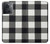 S2842 Noir et blanc Buffle motif de vérification Etui Coque Housse pour OnePlus Ace