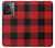 S2931 Rouge Buffle motif de vérification Etui Coque Housse pour OnePlus Ace