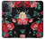 S3112 Motif floral Rose Noir Etui Coque Housse pour OnePlus Ace