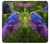 S1565 Oiseau bleu de bonheur Bleu Oiseau Etui Coque Housse pour OnePlus 10R