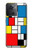 S3814 Composition de dessin au trait Piet Mondrian Etui Coque Housse pour OnePlus 10R