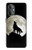 S1981 Loup hurlant à la lune Etui Coque Housse pour OnePlus Nord N20 5G