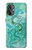 S2653 Dragon Vert Turquoise Pierre Graphique Etui Coque Housse pour OnePlus Nord N20 5G