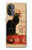 S2739 Chat Noir Noir Chat Millésime Etui Coque Housse pour OnePlus Nord N20 5G