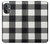 S2842 Noir et blanc Buffle motif de vérification Etui Coque Housse pour OnePlus Nord N20 5G