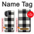 S2842 Noir et blanc Buffle motif de vérification Etui Coque Housse pour OnePlus Nord N20 5G