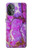S2907 Violet Turquoise Pierre Etui Coque Housse pour OnePlus Nord N20 5G